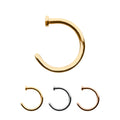 14kt Gold with 2mm Flat Back Nose Ring