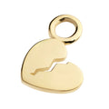 14Kt Yellow Gold Broken Heart Charm