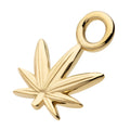 14Kt Yellow Gold Pot Leaf Charm