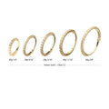 20g 14Kt Gold Prong Set 1mm Eternity Round Gem Side Facing Hinged Segment Clicker