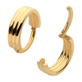 14Kt Yellow Gold with Triple Stack Design Side Facing Hinged Segment Clicker