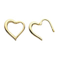 14kt Gold Right Heart Shape Front Facing Hinged Segment Ring