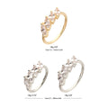14Kt Gold 4 Marquise Staggered Cluster Prong Gem Side Facing Hinged Segment Clicker