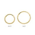 14Kt Yellow Gold Twisted Rope Front Facing Hinged Segment Clicker