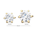 14Kt Yellow Gold Internally Threaded 6-Prong Round Gem Top Dermal