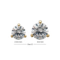 14Kt Yellow Gold M0.8 Internally Threaded 3-Prong Round Gem Top