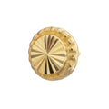 14Kt Yellow Gold M0.8 Internally Threaded Milgrain Edge Corrugated Round Top