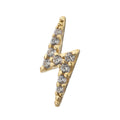 14Kt Yellow Gold M0.8 Internally Threaded Pave Gem Lightning Bolt Top