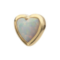14Kt Yellow Gold M0.8 Internally Threaded Bezel Set Heart Opal Top
