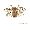 14Kt Yellow Gold Threadless Prong Set Gem Hollow Cut Bee Top