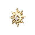 14Kt Yellow Gold Threadless "Solar Flare" Gem Top