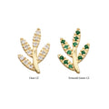 14Kt Yellow Gold Threadless "Golden Flora" Paved Gem Top