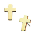 14Kt Yellow Gold Threadless Flat Cross Top