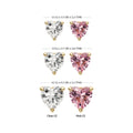 14Kt Yellow Gold Threadless 3-Prong "Icon Heart" CZ Gem Top
