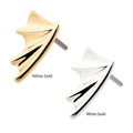 14kt Gold Threadless Bat Wing Top (Right Ear)