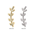 14Kt Gold Threadless Leaf Top