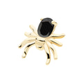 14Kt Yellow Gold Threadless Prong Set CZ Spider Top