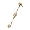 14Kt Yellow Gold Threadless Triple Bezel Set Round Gem Dangle Top