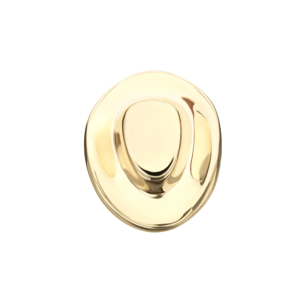 14Kt Yellow Gold Threadless 2D Molded Cowboy Hat Top