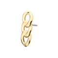 14Kt Yellow Gold Threadless 3-Link Chain Top