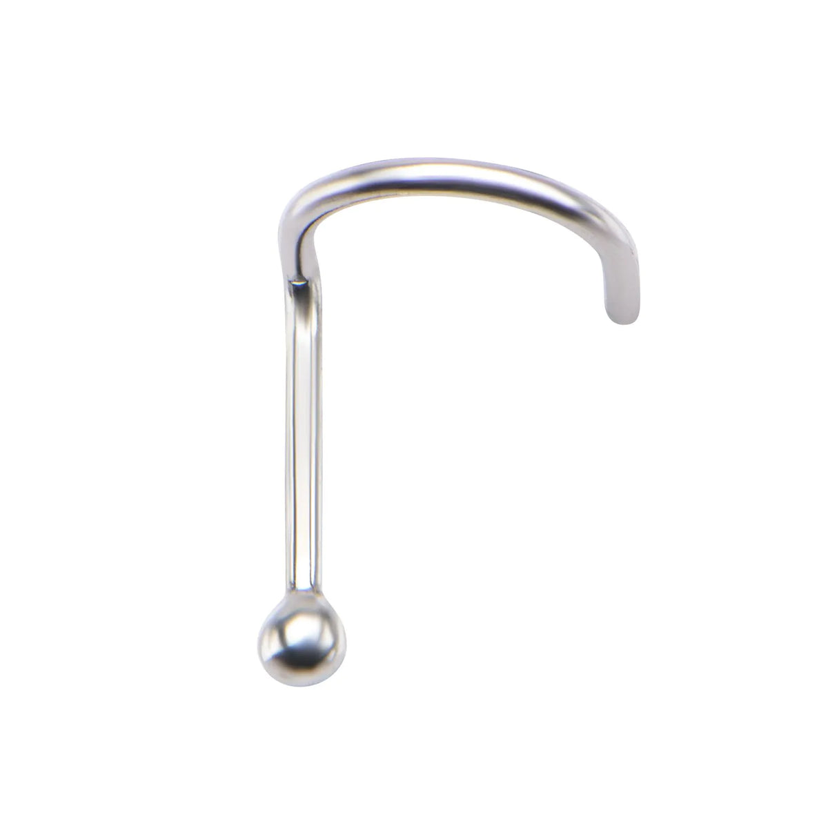 14kt White Gold Nose Screw with a 2mm Ball Top