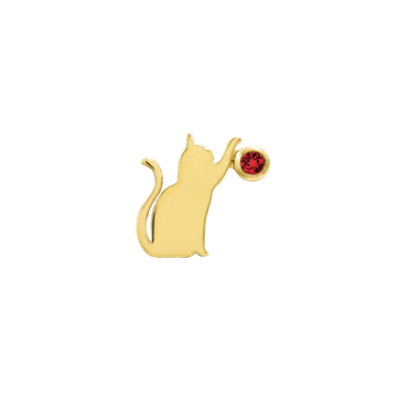 Cat/Laser with Garnet CZ