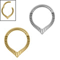 Titanium Luminance Rekia V-Shape Hinged Clicker Ring