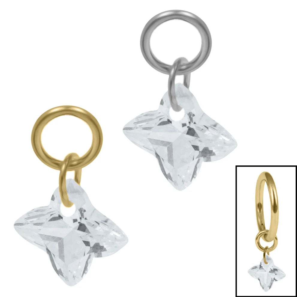 Titanium Sundrop Jewelled Charm