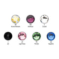 Titanium Internally Threaded Bezel Set Preciosa Gem Jeweled Top Dermal