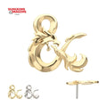 14Kt Gold Dungeons & Dragons 3D Ampersand Logo Threadless Top