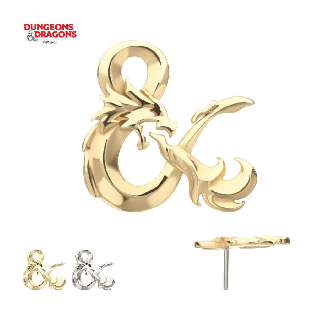 14Kt Gold Dungeons & Dragons 3D Ampersand Logo Threadless Top