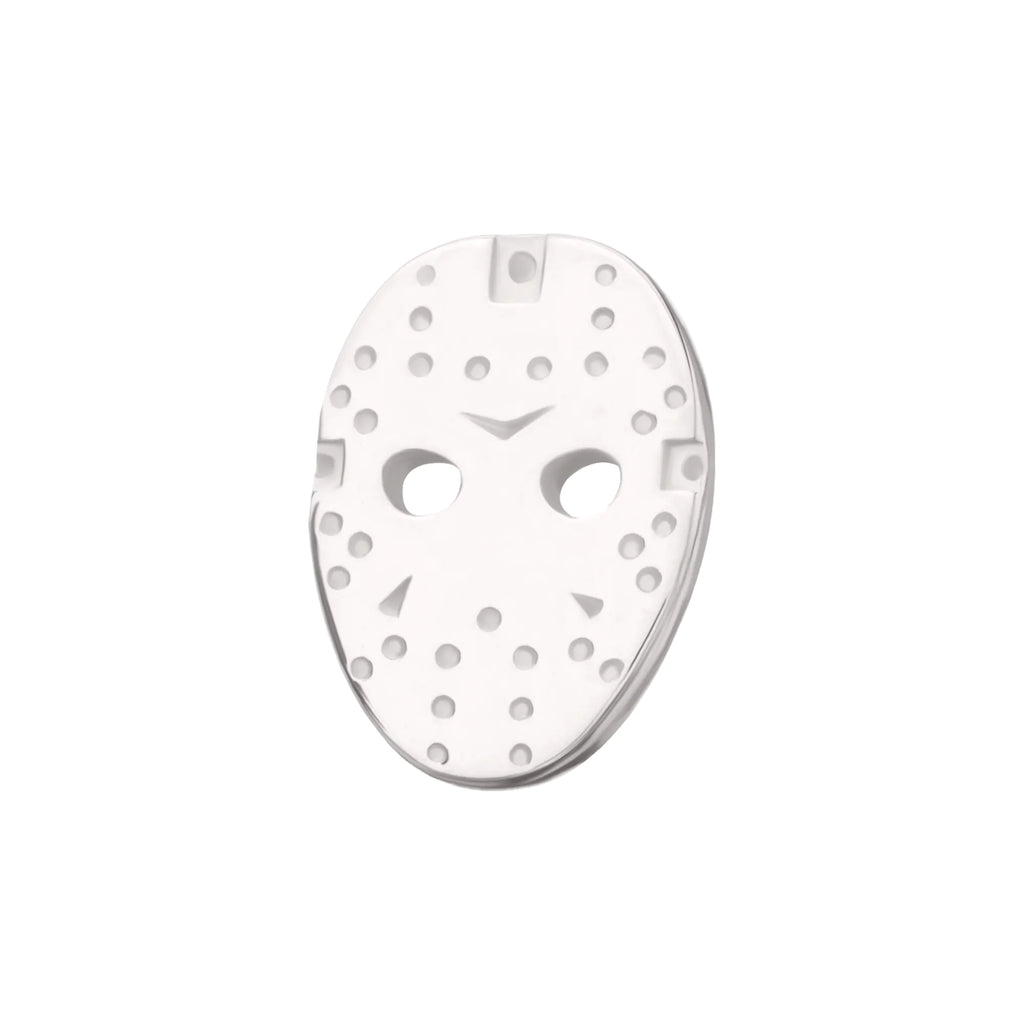 14Kt White Gold Friday The 13th Jason Mask Threadless Top