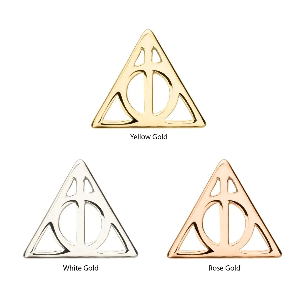 14Kt Gold Harry Potter Deathly Hallows Threadless Top