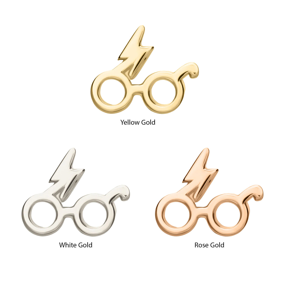 14Kt Harry Potter Eyeglasses Threadless Top
