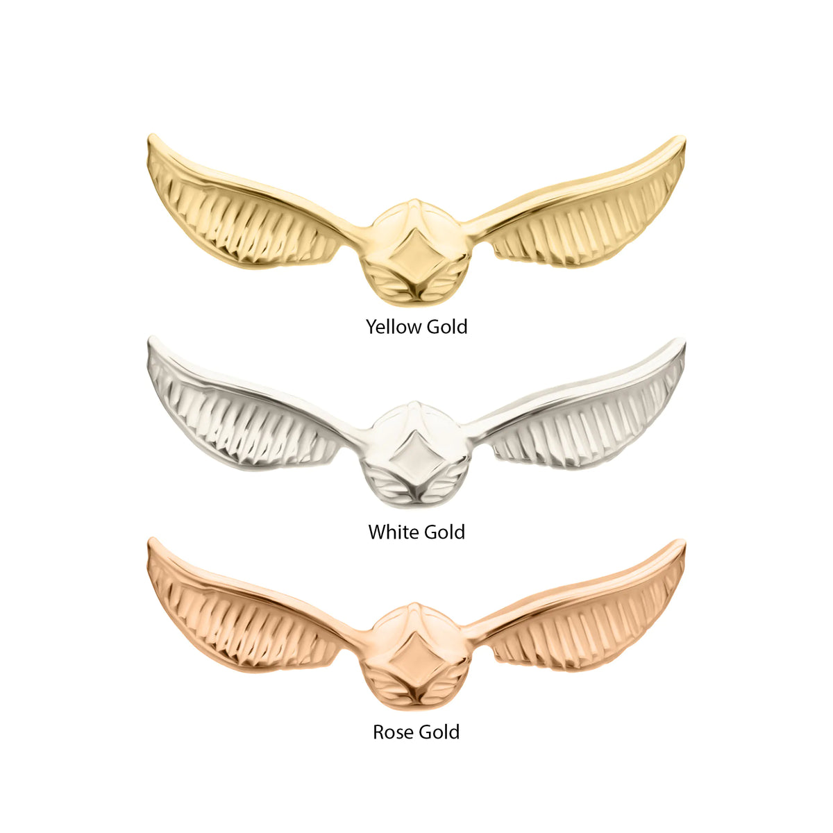 14Kt Gold Harry Potter Golden Snitch Threadless Top