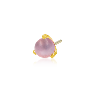 Prong-Set Ball with Rose Quartz