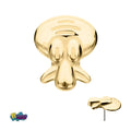 14Kt Yellow Gold Nickelodeon Squidward Tentacles Threadless Top
