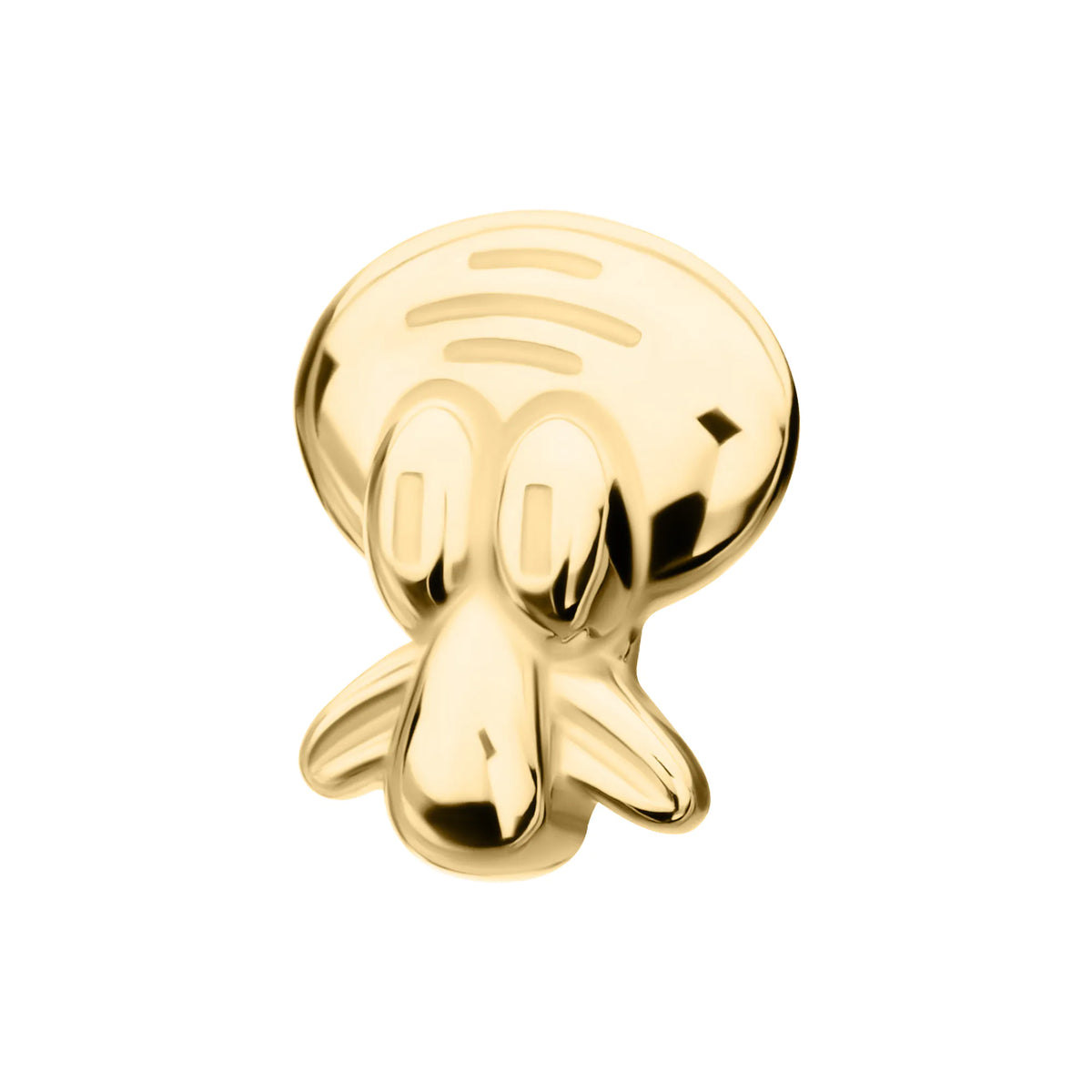 14Kt Yellow Gold Nickelodeon Squidward Tentacles Threadless Top