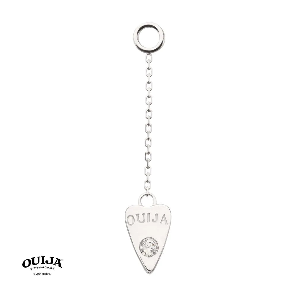 14Kt White Gold Hasbro Ouija Planchette Dangle Charm