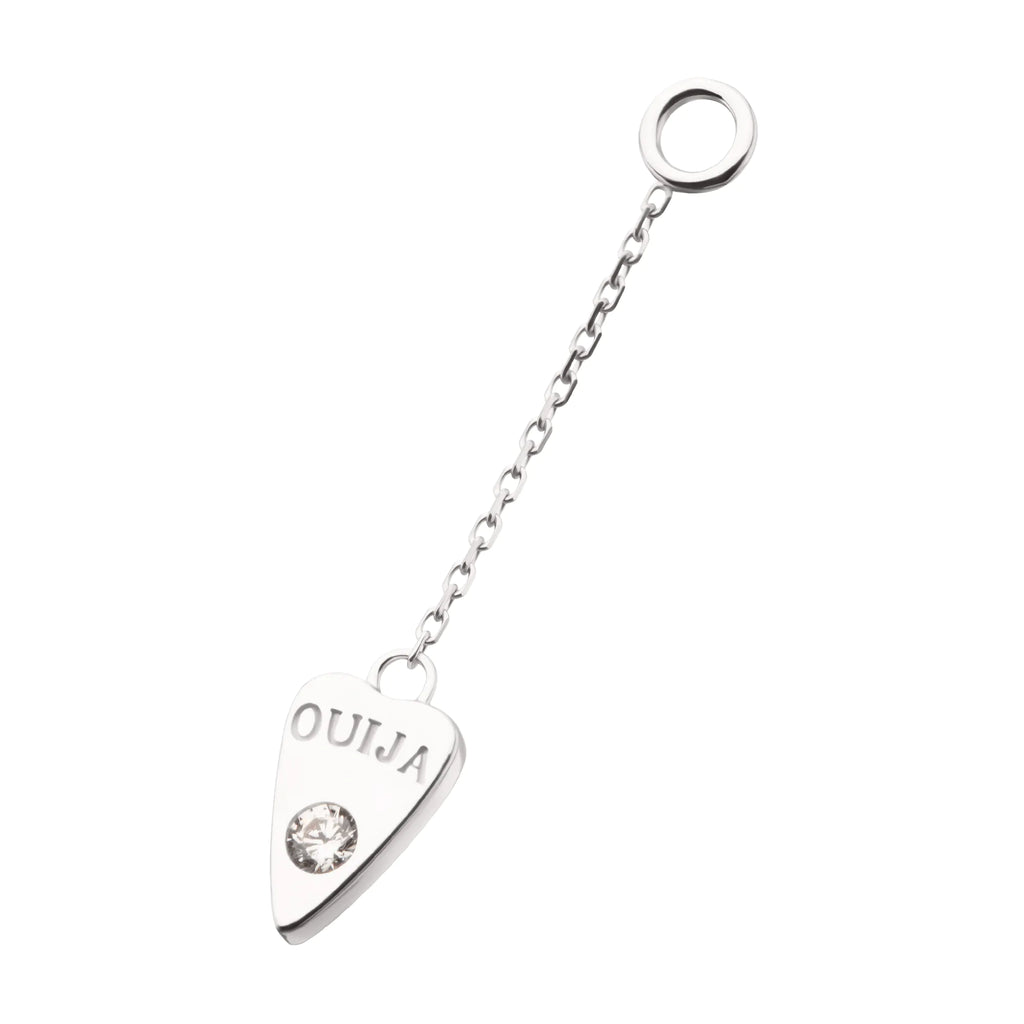 14Kt White Gold Hasbro Ouija Planchette Dangle Charm