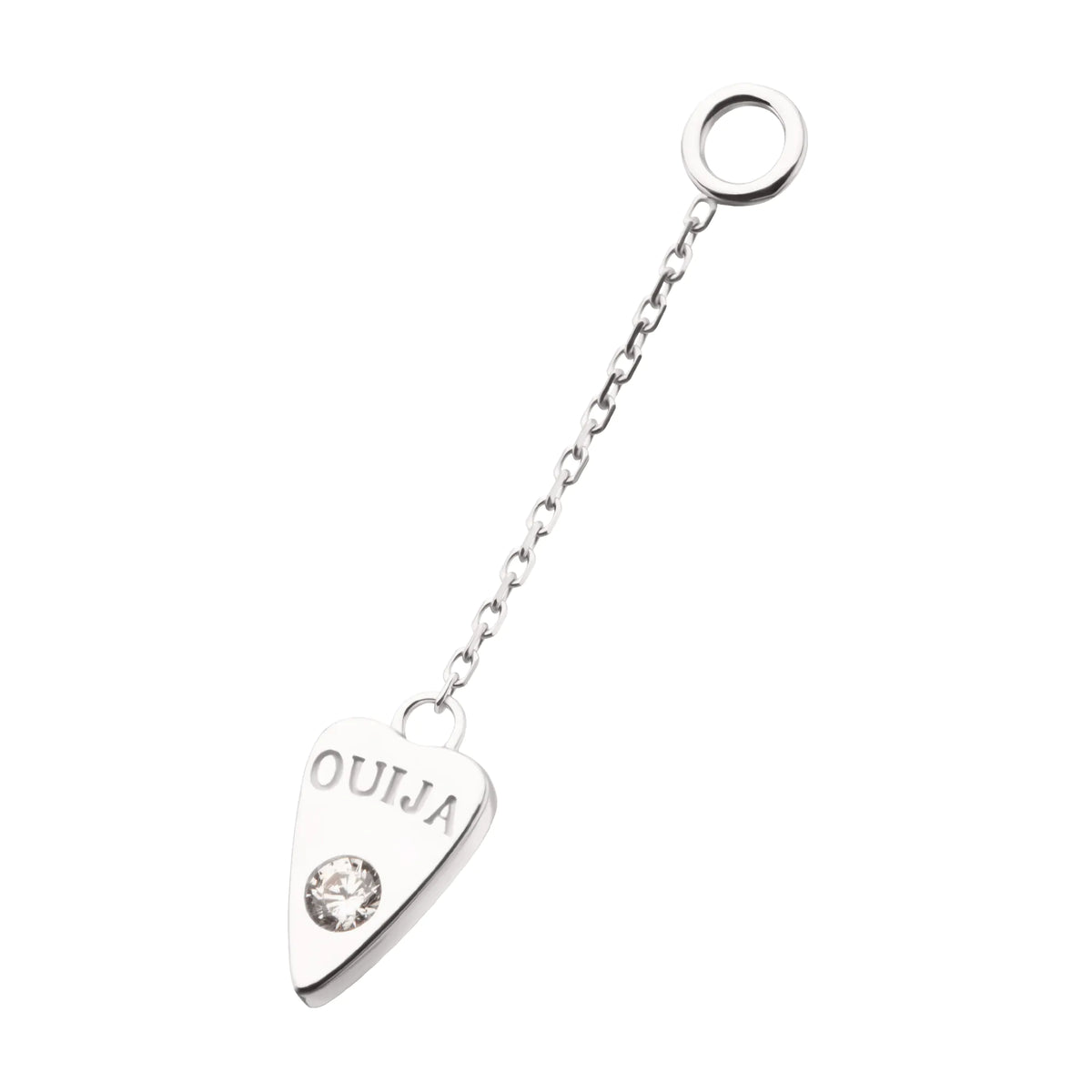 14Kt White Gold Hasbro Ouija Planchette Dangle Charm