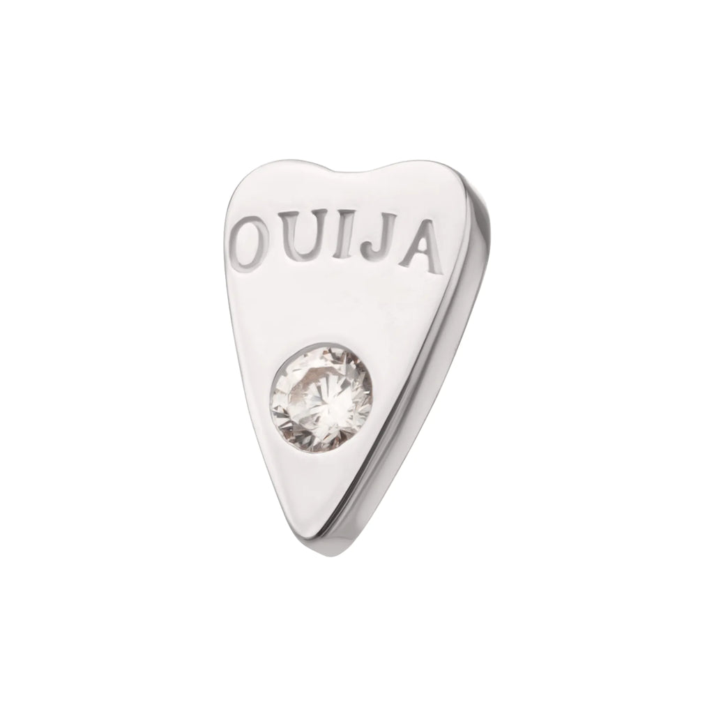 14Kt White Gold Hasbro Ouija Planchette Threadless Top