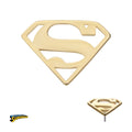 14Kt Yellow Gold DC Comics Superman Logo Threadless Top