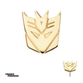 14Kt Yellow Gold Transformers Decepticon Logo Threadless Top