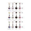 Titanium Internally Threaded Double Bezel Round with Smooth Rounded Back & Non-Dangle Navel