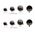 Black PVD Titanium Internally Threaded Ball Top