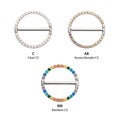 Titanium CNC Set Gem Nipple Ring Clicker | Sold by piece