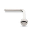 Titanium 2mm Ball L-Shape Nose Pin
