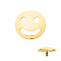 24Kt Gold PVD Titanium Internally Threaded Smiley Face Emoji Top