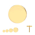 24Kt Gold PVD Titanium Threadless with Flat Disc Top